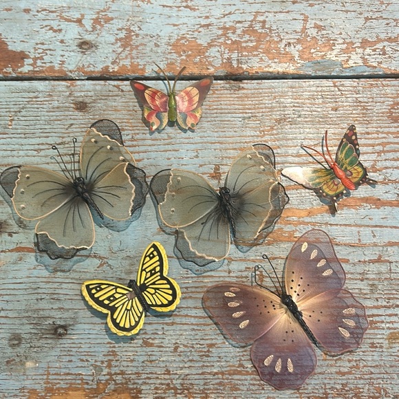 Vintage mixed lot of butterfly refrigerator magnets 6 pieces - Picture 1 of 8